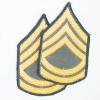 60s Vintage US-Made Sergeant First Class Rank Patch Set