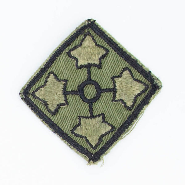 60s Vintage US Army Twill 4th Infantry Division Patch