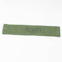 60s Vintage US-Made Stamped 'Houff' Name Tape Patch