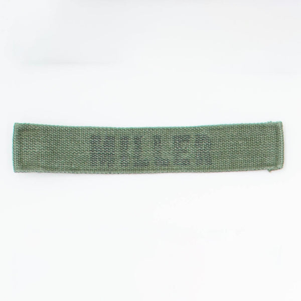 60s Vintage US-Made Stamped 'Miller' Name Tape Patch