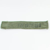 60s Vintage US-Made Stamped 'Salvatierra' Name Tape Patch