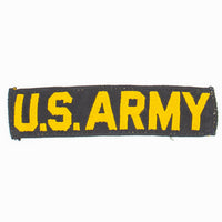 60s Vintage US-Made Gold-On-Black US Army Tape Patch
