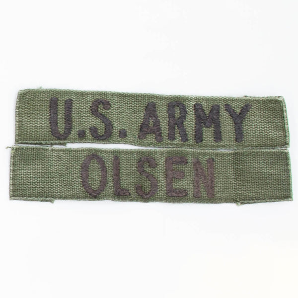 60s Vintage US-Made US Army 'Olsen' Tape Patch Set