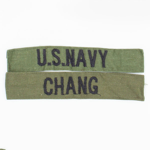 80s Vintage US-Made US Navy 'Chang' Tape Patch Set