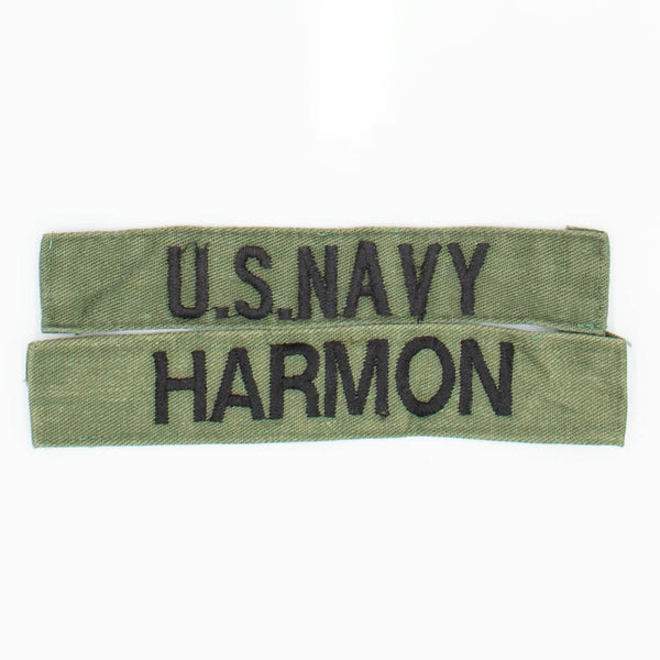 80s Vintage US-Made US Navy 'Harmon' Tape Patch Set
