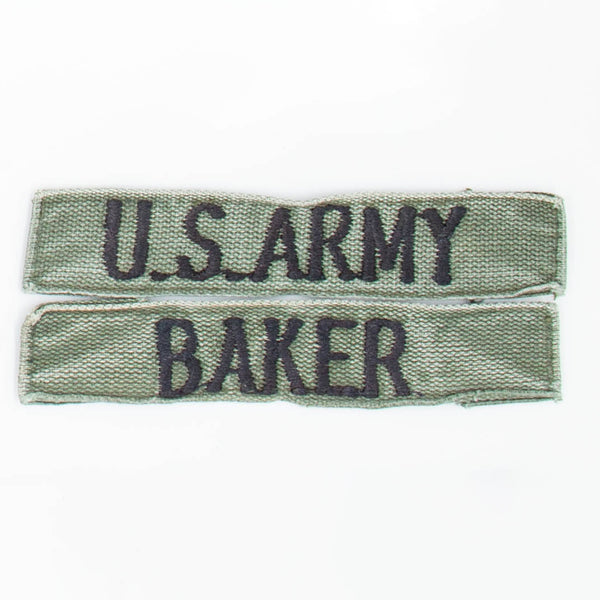 80s Vintage US-Made US Army 'Baker' Tape Patch Set