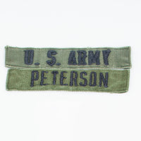 60s Vintage Asian-Made US Army 'Peterson' Tape Patch Set