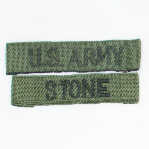 60s Vintage Asian-Made US Army 'Stone' Tape Patch Set