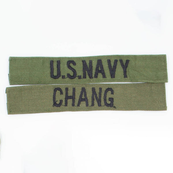 80s Vintage US-Made US Navy 'Chang' Tape Patch Set