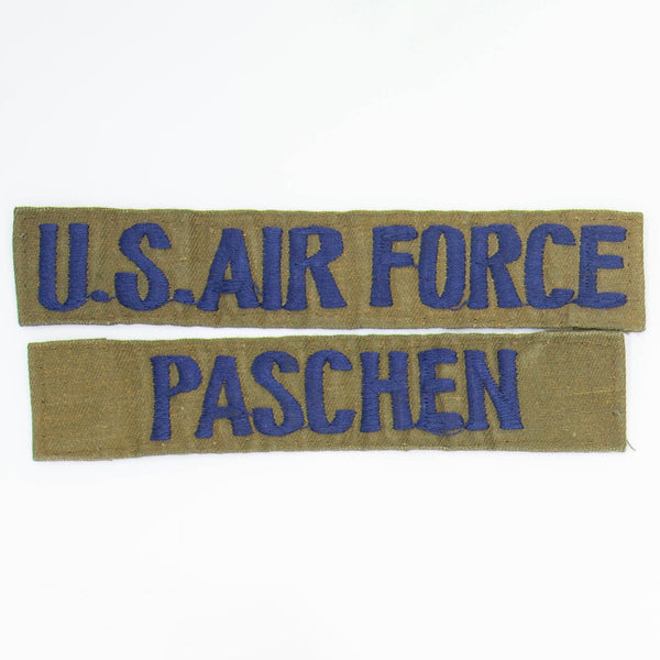 60s Vintage Asian-Made US Air Force 'Paschen' Tape Patch Set