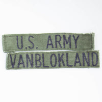 80s Vintage US-Made US Army 'Vanblokland' Tape Patch Set