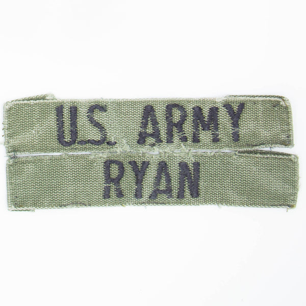 80s Vintage US-Made US Army 'Ryan' Tape Patch Set