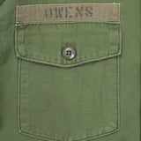 60s Vietnam War Vintage Seabees 3rd Pattern OG-107 Sateen Utility Shirt - Medium