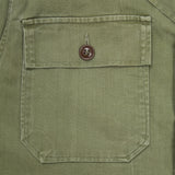 50s Vintage US Army HBT Utility Shirt - Small