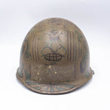 80s USAF A-10 Warthog Graffitied M1 Helmet w/ Liner & Cover