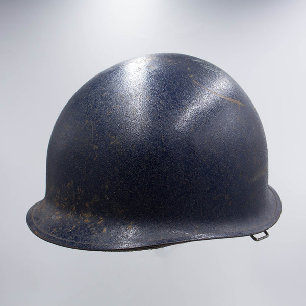 60s Vintage US Military Blue Painted M1 Helmet w/ Liner