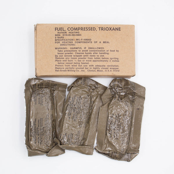 60s Vietnam War Vintage Trioxane Ration Heating Tablets