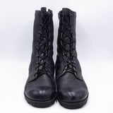 90s Vintage US Army Black Leather Combat Boots - UK 9.5