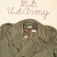40s Vintage US Army Officer's Overcoat & Liner - Large