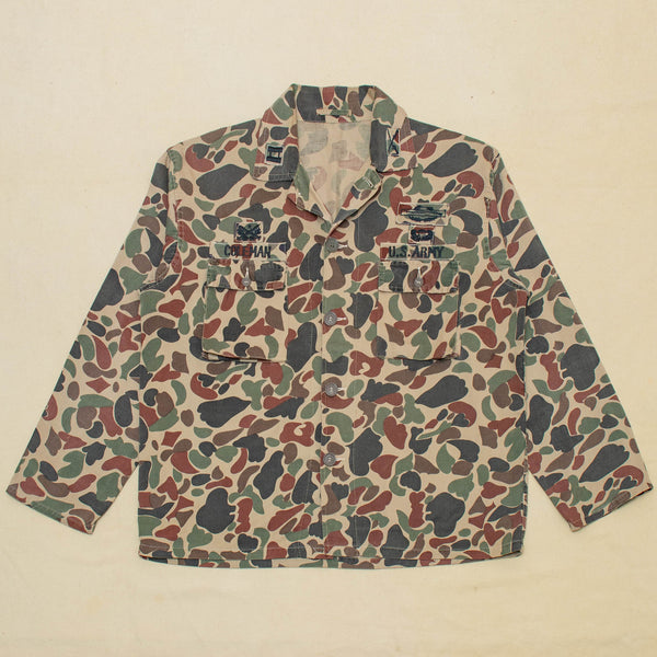 60s Vintage Storm-Pruf Duck Hunter / Beogam Camo Shirt - X-Large
