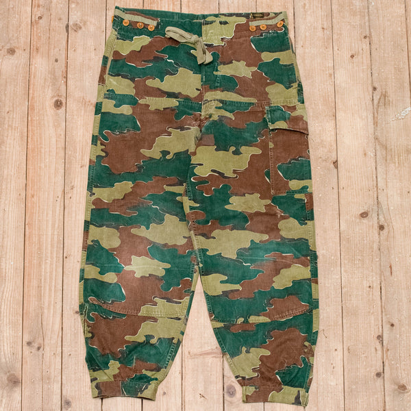 50s Vintage Belgian Army Jigsaw Camo Combat Trousers - 38x28 – Omega  Militaria