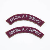 50s / 60s Felt Special Air Service SAS Shoulder Arc Tab Patch Set