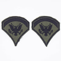 60s Vietnam War E5 Specialist 2nd Class Subdued Twill Rank Patch Set