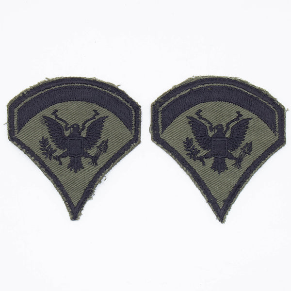 60s Vietnam War E5 Specialist 2nd Class Subdued Twill Rank Patch Set