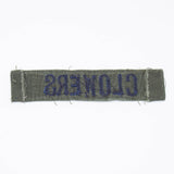 60s Vietnam War 'Clowers' USAF Name Tape