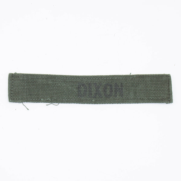 60s Vietnam War US Army 'Dixon' Subdued Stamped Name Tape