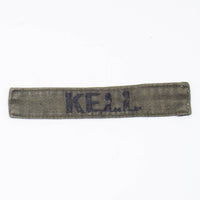 60s Vietnam War US Army 'Kell' Vietnamese-Made Name Tape