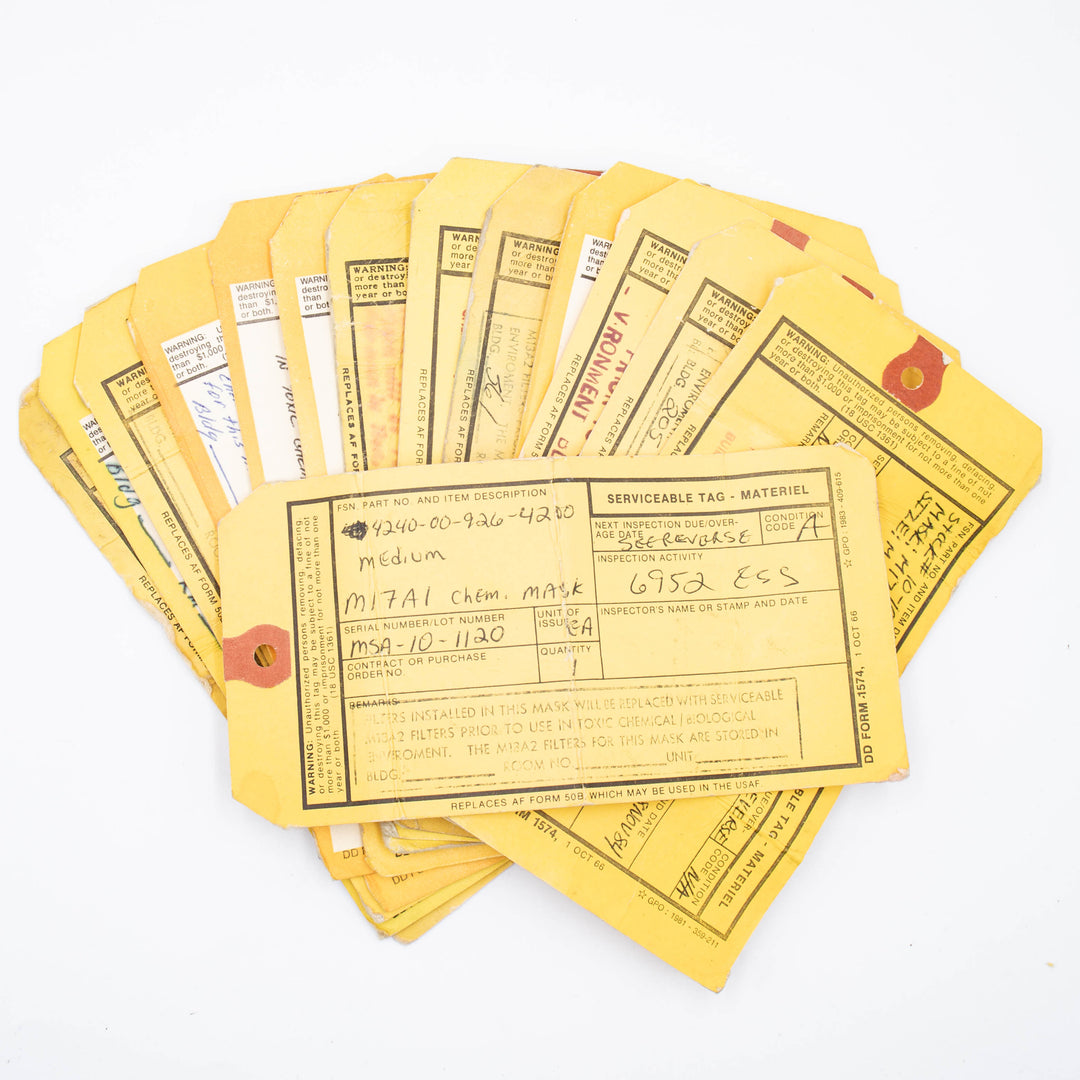 80s-90s M17 Gas Mask Inspection Tag – Omega Militaria