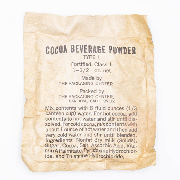 60s Vietnam War MCI C-Ration Cocoa Beverage Powder