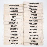 NOS 60s Vietnam War Black-On-White Stamped Name Tapes