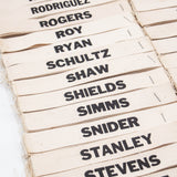 NOS 60s Vietnam War Black-On-White Stamped Name Tapes