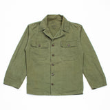 50s Vintage US Army HBT Utility Shirt - Small