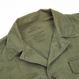 50s Vintage US Army HBT Utility Shirt - Small