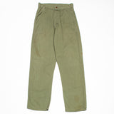 Rare 50s Vintage French-Modified HBT Trousers - 29x34