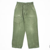 60s Vintage OG-107 Sateen Utility Trousers - 28x29