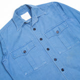 60s Vintage Royal Navy Blue Action Working Dress Shirt - Medium