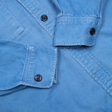 60s Vintage Royal Navy Blue Action Working Dress Shirt - Medium