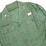 60s Vietnam War Vintage Special Forces OG-107 Utility Shirt - Medium
