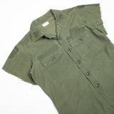 Distressed Vietnam War Vintage 3rd Pattern OG-107 Utility Shirt - Medium