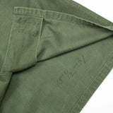60s Vietnam War Vintage Seabees 3rd Pattern OG-107 Sateen Utility Shirt - Medium