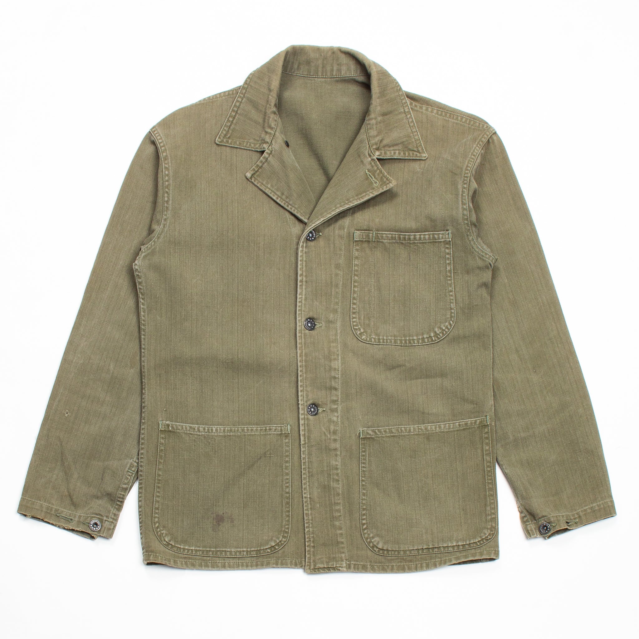 40s WW2 Vintage US Navy HBT N-3 Utility Jacket - Small – Omega