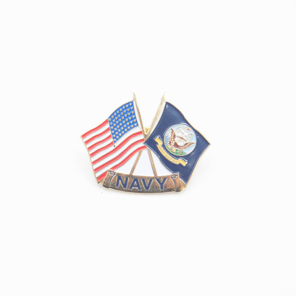 Vintage US Navy / US Flag Lapel Pin