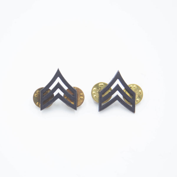 60s US Army Pin-On Sergeant Rank Collar Insignia