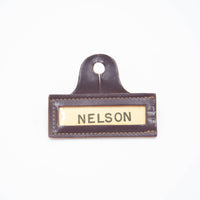 Rare 40s/50s Vintage US Army Leather Name Tag Pocket Hanger