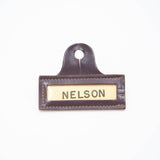 Rare 40s/50s Vintage US Army Leather Name Tag Pocket Hanger