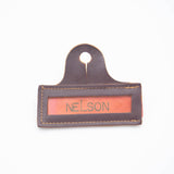 Rare 40s/50s Vintage US Army Leather Name Tag Pocket Hanger